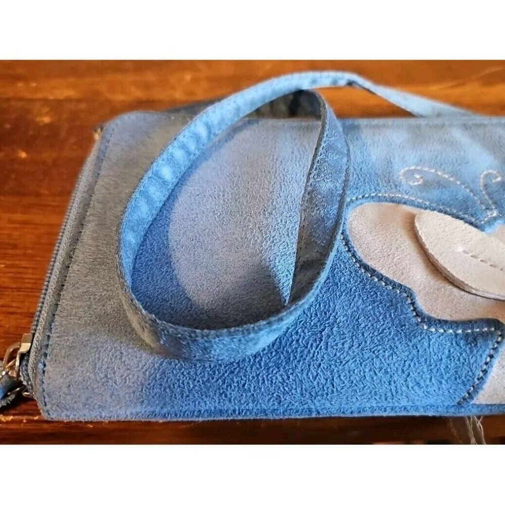 Butterfly Clutch, Wallet, Purse Blue With Butterfly - Picture 14 of 15